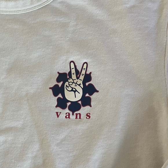 Vans men’s crew neck sweatshirt finger peace sign size L - Picture 2 of 5